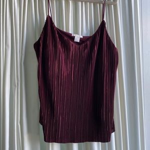 H&M - size medium - rich purple tank top with little pleats